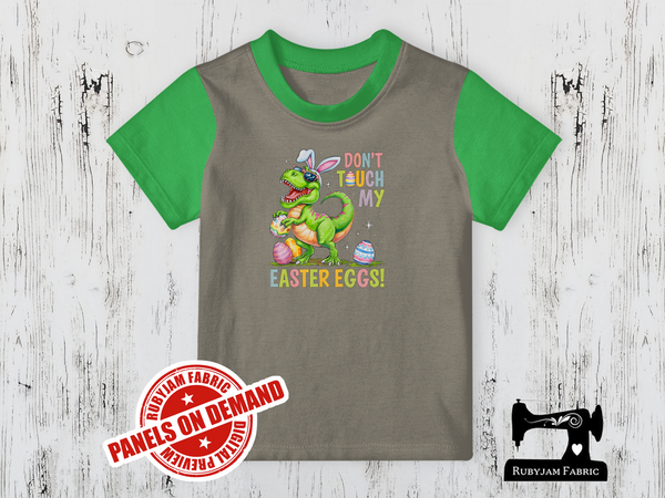 Don't Touch My Easter Eggs Dinosaur - LIGHT GREY - Panels On Demand