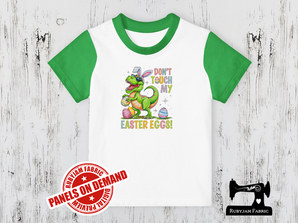 Don't Touch My Easter Eggs Dinosaur - WHITE - Panels On Demand