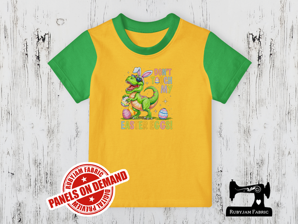 Don't Touch My Easter Eggs Dinosaur - YELLOW - Panels On Demand