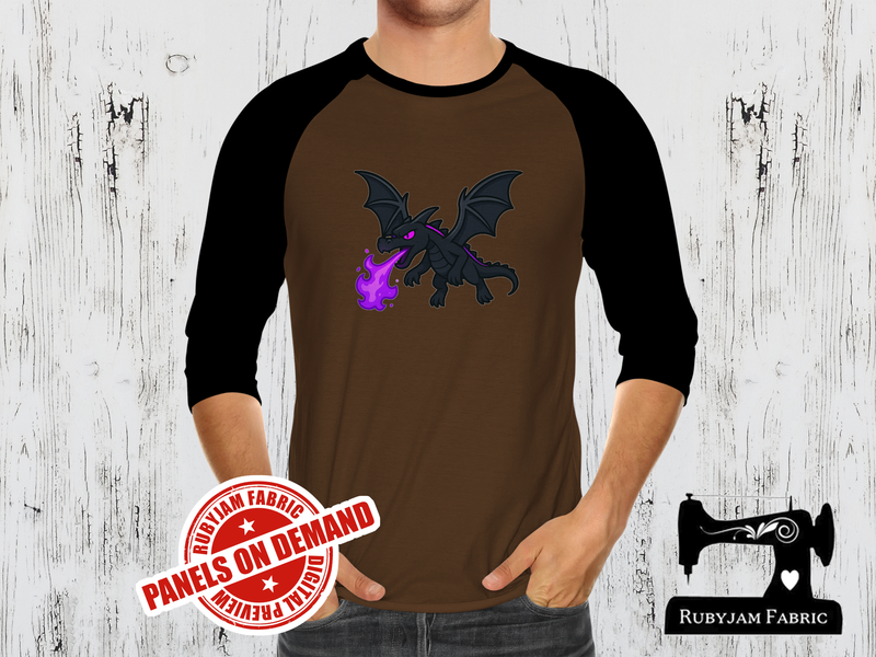 End Dragon Purple Flames - BROWN - Panels On Demand