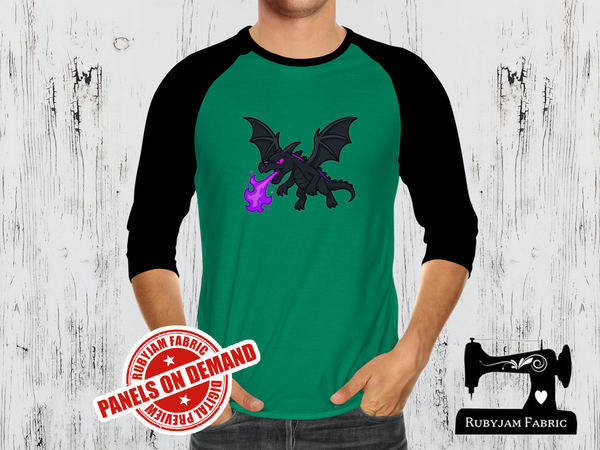 End Dragon Purple Flames - GREEN - Panels On Demand