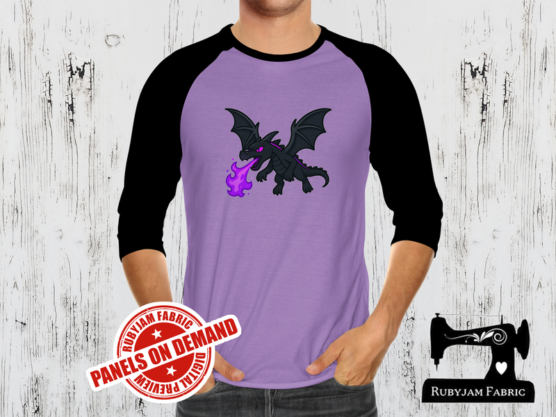 End Dragon Purple Flames - LIGHT PURPLE - Panels On Demand