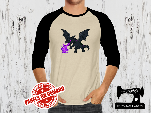 End Dragon Purple Flames - SAND BEIGE - Panels On Demand