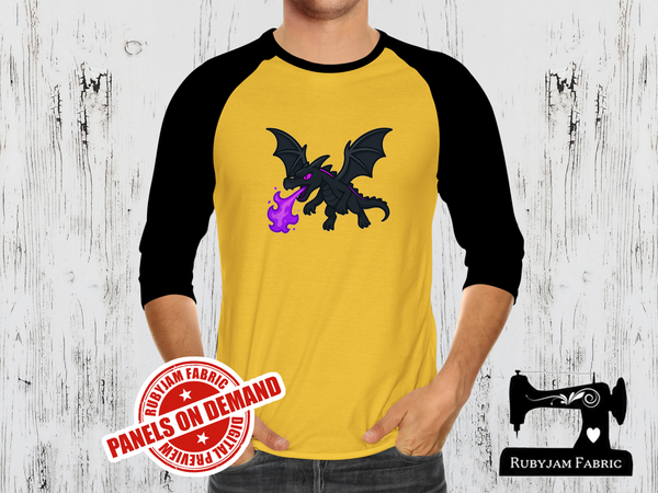 End Dragon Purple Flames - YELLOW - Panels On Demand