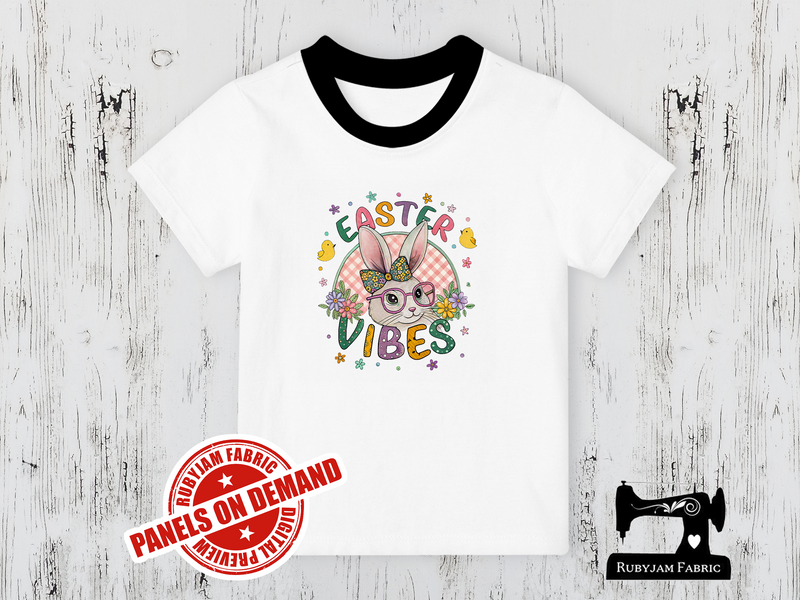 Easter Vibes - Easter Bunny - WHITE - Panels On Demand