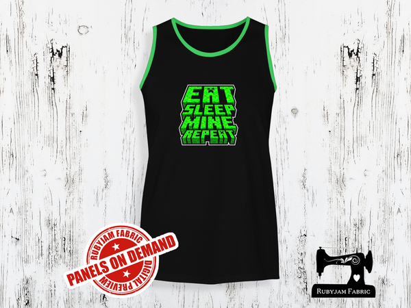 Eat Sleep Mine Repeat - BLACK - Panels On Demand