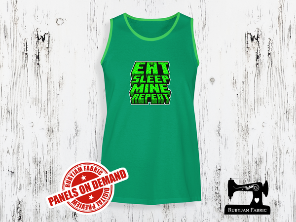 Eat Sleep Mine Repeat - GREEN - Panels On Demand