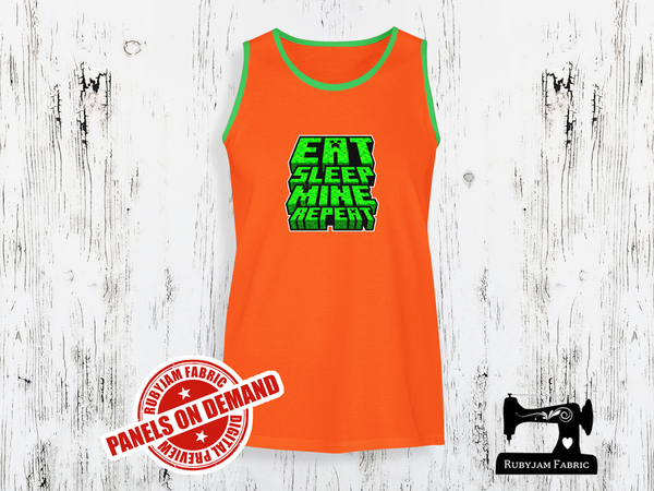 Eat Sleep Mine Repeat - ORANGE - Panels On Demand