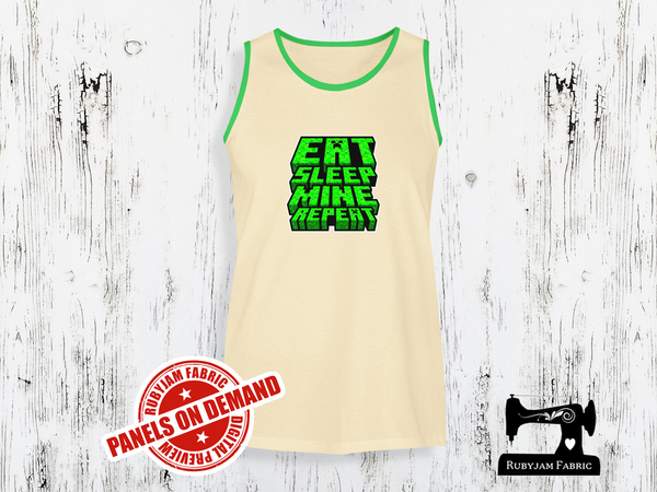 Eat Sleep Mine Repeat - SAND BEIGE - Panels On Demand