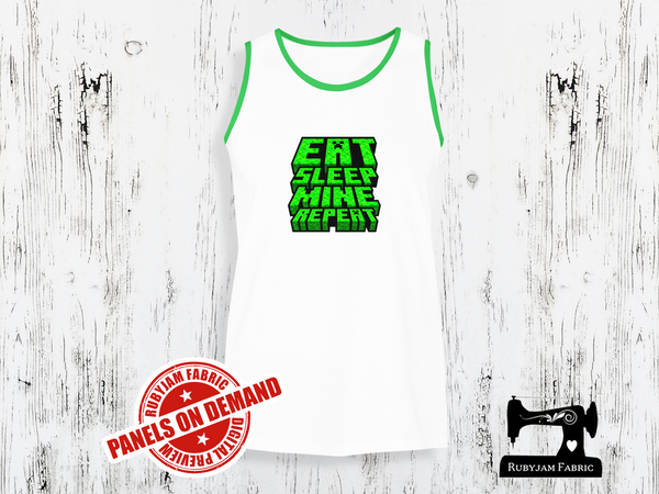 Eat Sleep Mine Repeat - WHITE - Panels On Demand