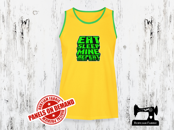 Eat Sleep Mine Repeat - YELLOW - Panels On Demand