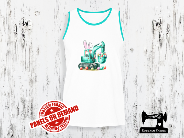 Eggs-cavator Easter Construction (Mint) - WHITE - Panels On Demand