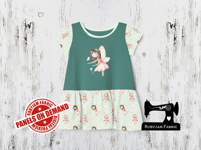 Pink Fairy (Brunette) - SAGE GREEN - Panels On Demand