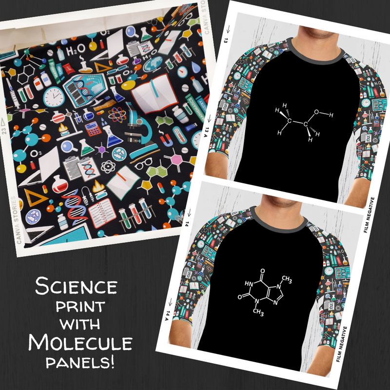 Serotonin Molecule - BLACK - Panels On Demand