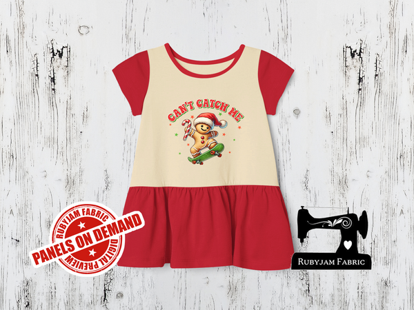 Can't Catch Me Gingerbread Christmas - SAND BEIGE - Panels On Demand