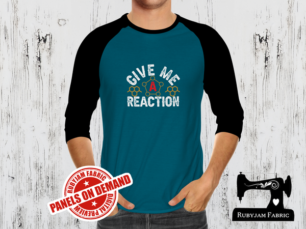 Give Me a Reaction Science - TEAL BLUE - Panels On Demand