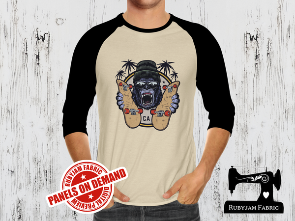 Gorilla Skateboarder - SAND BEIGE - Panels On Demand