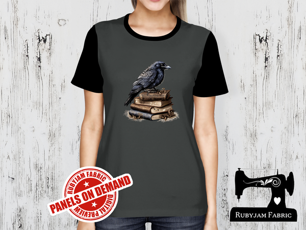 Gothic Book Black Crow - CHARCOAL - Panels On Demand