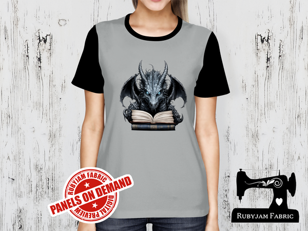 Gothic Book Dragon - HEATHER GREY - Panels On Demand