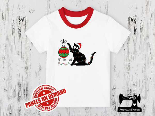 Ho Ho No Christmas Cat - WHITE - Panels On Demand