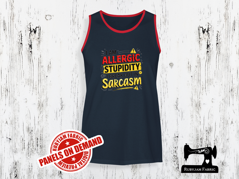 I'm Allergic to Stupidity, I Break Out in Sarcasm - NAVY BLUE - Panels On Demand