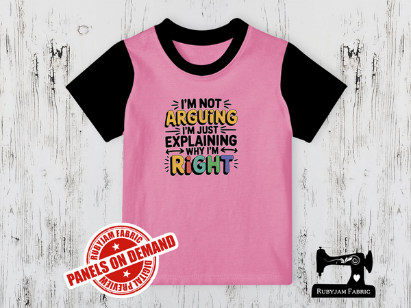 I'm Not Arguing I'm Just Explaining Why I'm Right - LIGHT PINK - Panels On Demand