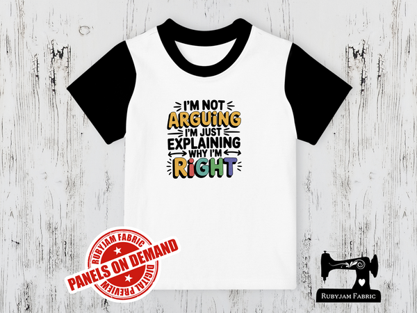 I'm Not Arguing I'm Just Explaining Why I'm Right - WHITE - Panels On Demand