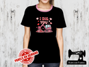 I Dig You Pink Digger Hearts - BLACK - Panels On Demand