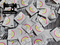 Kawaii Clouds Rainbow (Grey), Woven Clothing Labels - Pack of 10