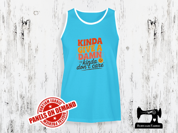 Kinda Give a Damn, Kinda Don't Care - LIGHT BLUE - Panels On Demand