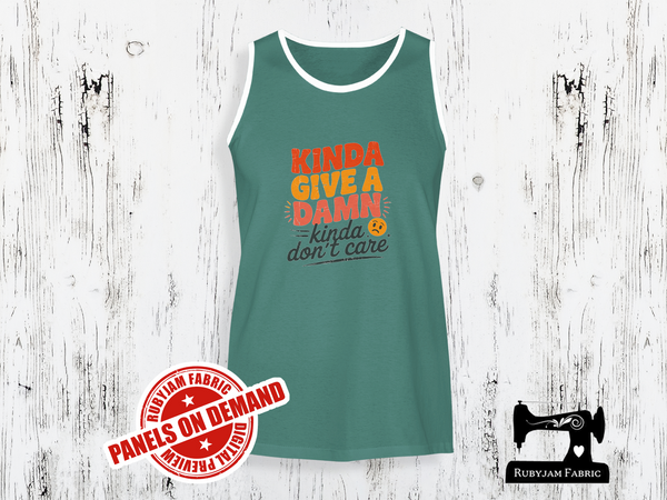 Kinda Give a Damn, Kinda Don't Care - SAGE GREEN - Panels On Demand