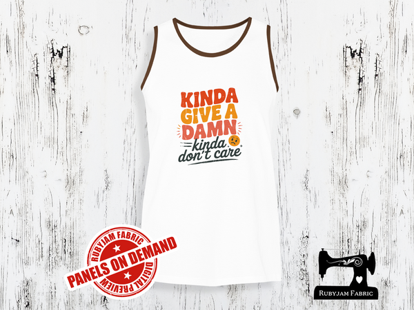 Kinda Give a Damn, Kinda Don't Care - WHITE - Panels On Demand