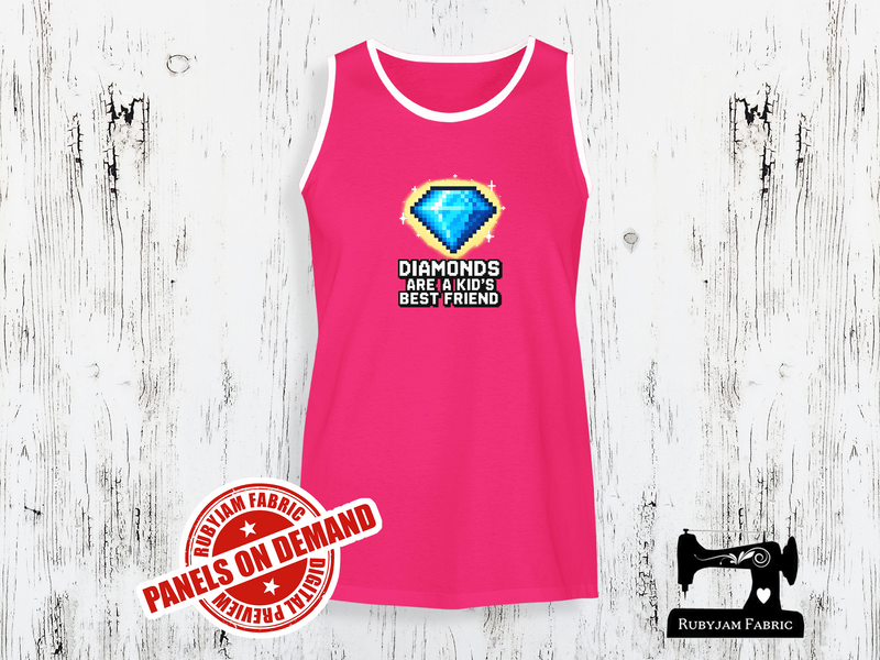 Diamonds Are a Kid's Best Friend Block Game - FUCHSIA - Panels On Demand