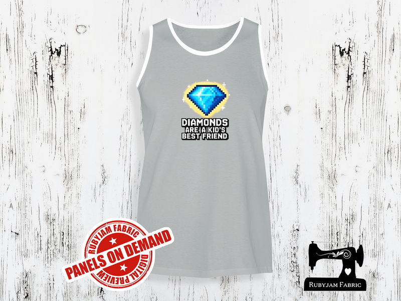 Diamonds Are a Kid's Best Friend Block Game - HEATHER GREY - Panels On Demand