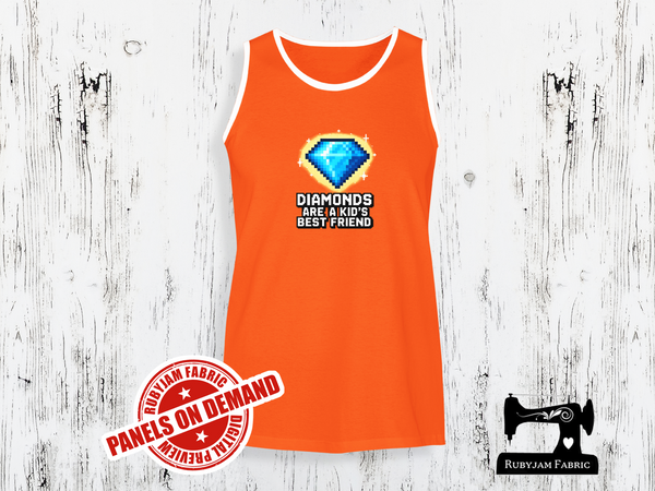 Diamonds Are a Kid's Best Friend Block Game - ORANGE - Panels On Demand