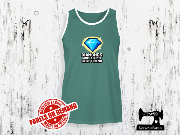 Diamonds Are a Kid's Best Friend Block Game - SAGE GREEN - Panels On Demand