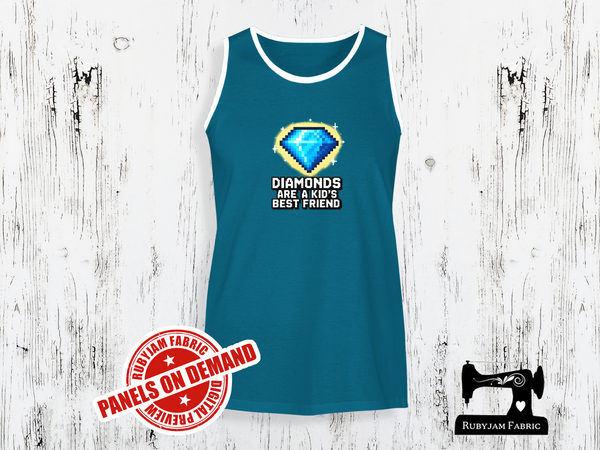 Diamonds Are a Kid's Best Friend Block Game - TEAL BLUE - Panels On Demand