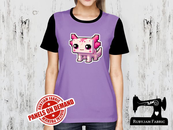 Pink Axolotl Block Game - LIGHT PURPLE - Panels On Demand