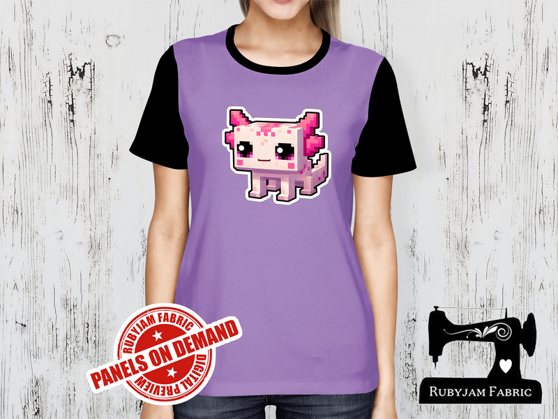 Pink Axolotl Block Game - LIGHT PURPLE - Panels On Demand