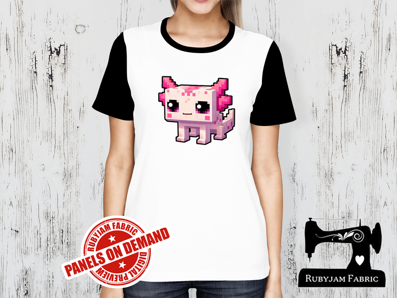 Pink Axolotl Block Game - WHITE - Panels On Demand