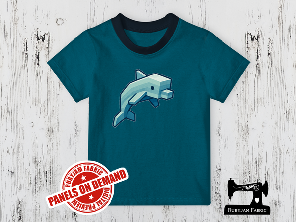 Dolphin Block Game - TEAL BLUE - Panels On Demand