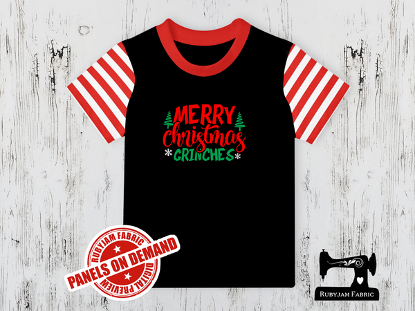 Merry Christmas Grinches - BLACK - Panels On Demand