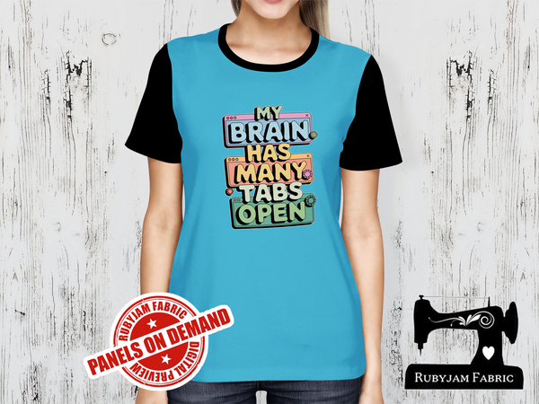 My Brain Has Many Tabs Open - LIGHT BLUE - Panels On Demand