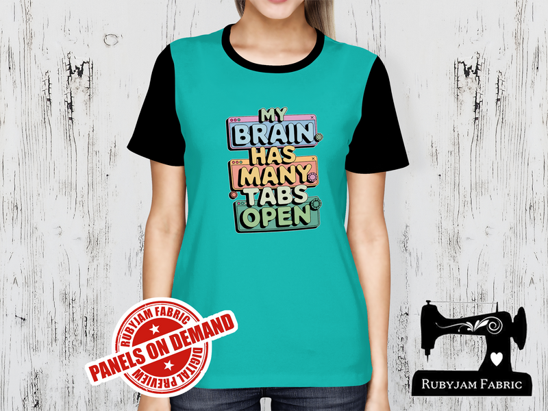 My Brain Has Many Tabs Open - MINT GREEN - Panels On Demand
