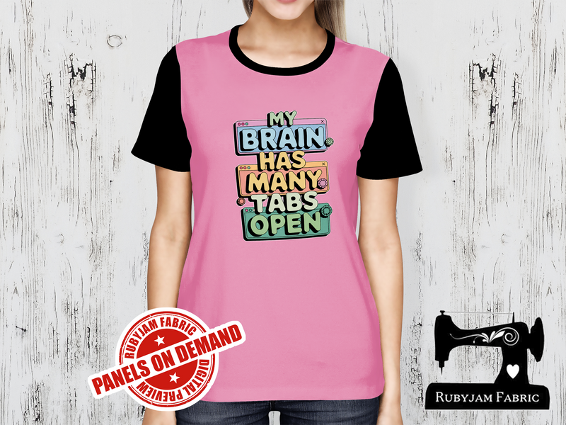 My Brain Has Many Tabs Open - LIGHT PINK - Panels On Demand