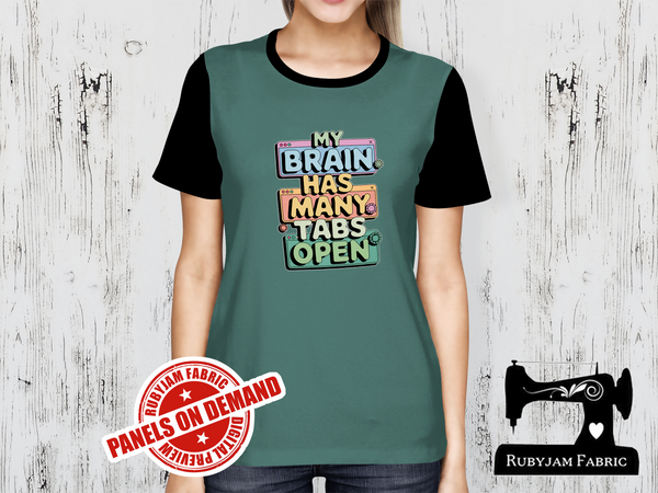 My Brain Has Many Tabs Open - SAGE GREEN - Panels On Demand