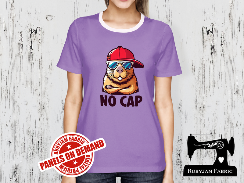 No Cap Capybara - LIGHT PURPLE - Panels On Demand
