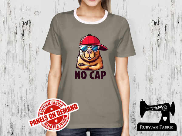 No Cap Capybara - LIGHT GREY - Panels On Demand