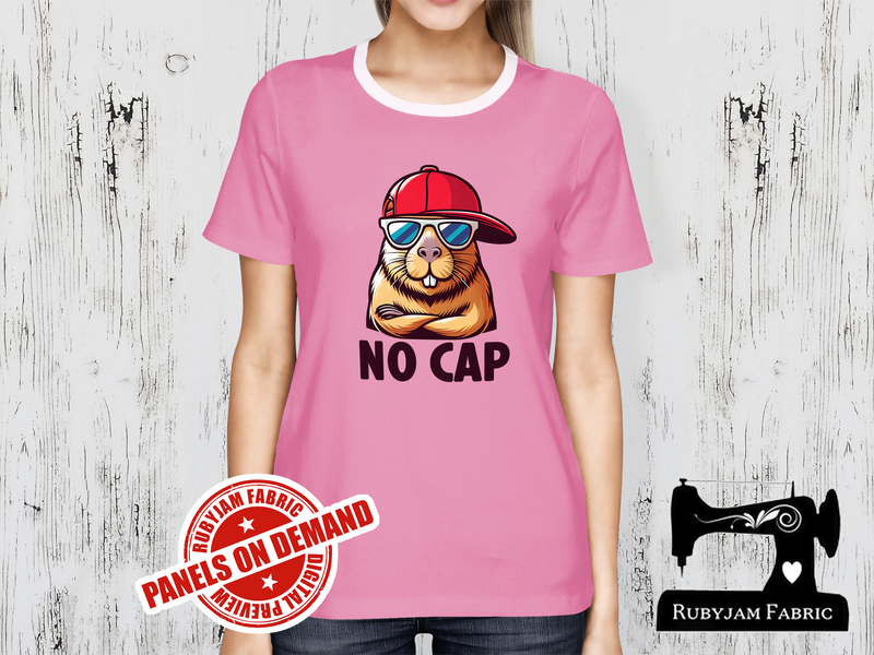 No Cap Capybara - LIGHT PINK - Panels On Demand