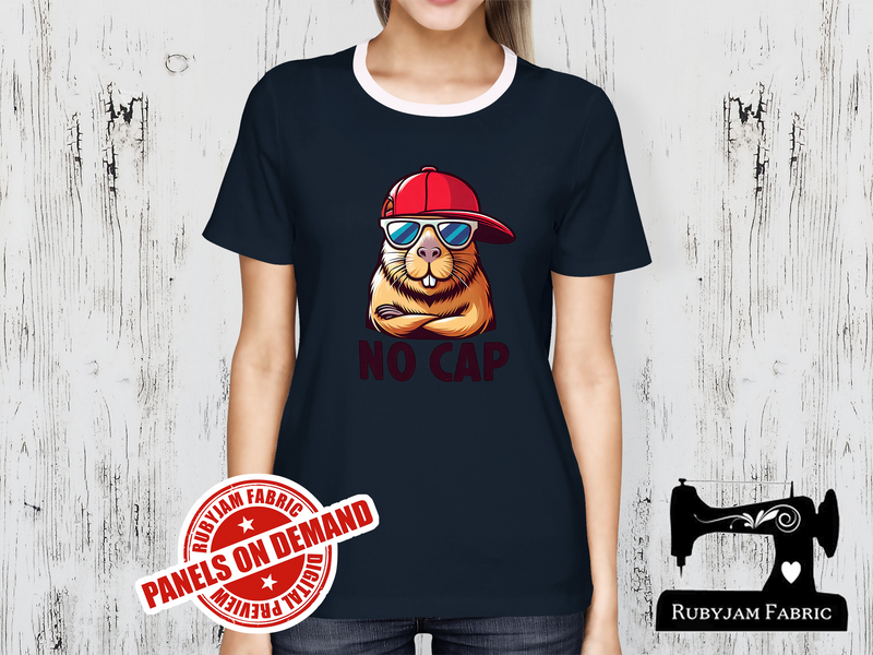 No Cap Capybara - NAVY BLUE - Panels On Demand